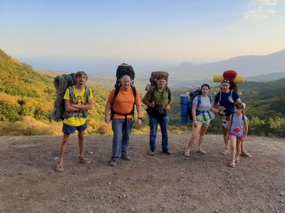 туристический поход в горы Крыма