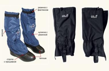 Туристические бахилы и гамаши